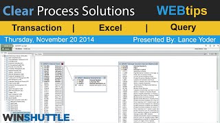 WINSHUTTLE Tutorials amp WEBtips Query  Result File as an Input  Excel Expressions Training [upl. by Pegasus]