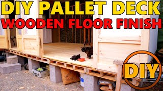 DIY Deck Made of Wooden Pallets With New Floorboards S1 Ep11 [upl. by Htebasyle764]