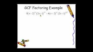 GCF Factoring for Calculus [upl. by Anitniuq]