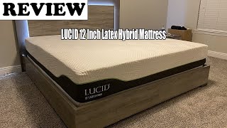 LUCID 12 Inch Latex Hybrid Mattress Review  Is It Worth It [upl. by Yuk]