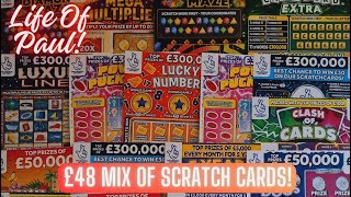 £48 mix of National Lottery UK scratch cards Can I win big or will it be a handful of duds [upl. by Maite]