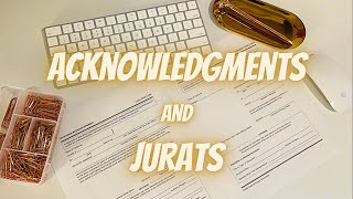 How do I complete a notarial certificate  Acknowledgments and Jurats [upl. by Davina140]