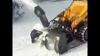 HYSOON HY380 MINI SKID LOADER WITH SNOW BLOWER [upl. by Amadis]