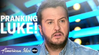 PRANK TIME Luke Bryan Is Pranked By His Wife  American Idol 2023 [upl. by Athena114]