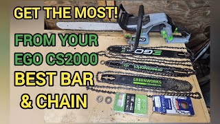 Testing for the best bar and chain to get top performance from your Ego CS2000 CS2005 chainsaw [upl. by Julis]