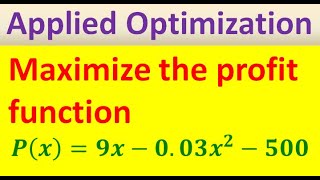 Applied MaximizationMinimization Problems Part 1 of 2 [upl. by Ulises743]