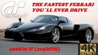 Gran Turismo 7  490Kmh Enzo Ferrari 2002  Top Speed Fully Max Tuned 102 PS5 [upl. by Sorenson]