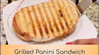 Grilled veg panini sandwichVeg cheese Bread Toast for kids Italian bread sandwich [upl. by Yeargain]