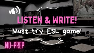 Listen amp Write beginners Try this ESL activity with your students NOPREP [upl. by Kahcztiy]