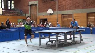 Tischtennis 2 Bundesliga Pokalrunde Hilpoltstein Semifinale 2012 M Yoshida vs Alvaro Robles [upl. by Gilcrest803]