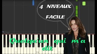 Carla Bruni  Quelquun ma dit Piano facile [upl. by Ecinerev331]