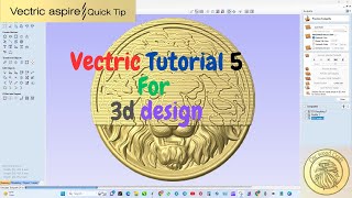 Vectric Tutorial 5 For 3d design  vectric aspire  VCarve Procncwoodcraft [upl. by Roswald]