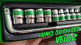 UNBOXING REVIEW KUNCI SOCK SET SOCKET WRENCH MERK VELOZ ukuran 8  24 mm KUAT amp ISTIMEWA‼️ [upl. by Ynahpets]