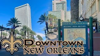 Walk Tour Downtown New Orleans  Bourbon Street  USA [upl. by Hsreh]