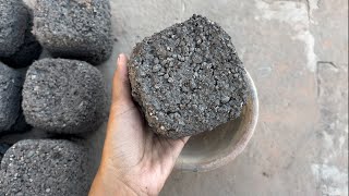 Gritty Charcoal Dry Crumbling in Claypot 😍 So satisfying asmr subscribe shapes Asmr [upl. by Leddy]