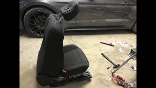 Part 5  2015 Mustang Audio Upgrade  Front Seat Removal [upl. by Nnaecarg336]