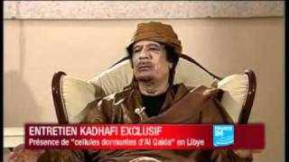 Interview exclusive de Mouammar Kadhafi sur FRANCE 24 [upl. by Dinin858]