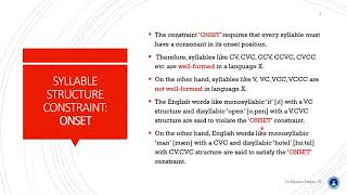 LG 504  Optimality Theory  Lecture V [upl. by Cyndy]