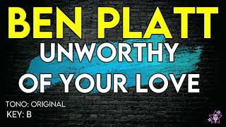 Ben Platt  Unworthy Of Your Love  karaoke instrumental [upl. by Srini]