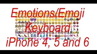 How To  Enable EmojiEmoticons Keyboard on iPhone 4 5 and 6 [upl. by Lochner]