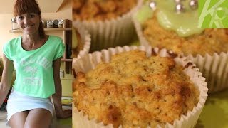 Muffinki bananowe bez glutenu  Dietetyczne przepisy 9 KuchniaRenaty [upl. by Elfrieda361]