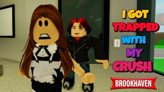 I GOT TRAPPED WITH MY CRUSH  BROOKHAVEN STORY  CoxoSparkle VOICED [upl. by Castillo35]