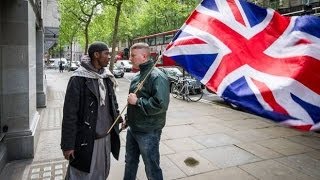 Britain First fascists invading Bradford mosques  George Galloway  BBC Radio Leeds  13th May 2014 [upl. by Burra]