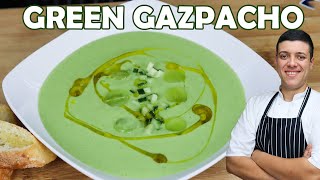 Healthy Green Gazpacho  Gazpacho Verde Soup  Recipe by Lounging with Lenny [upl. by Tsepmet942]