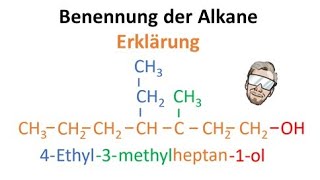 Benennung der Alkane nach IUPAC Nomenklatur  Chemie Endlich Verstehen [upl. by Barrie99]