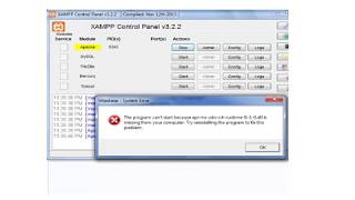 httpd exe System error This program cannot start because apimswincrtruntime Solution  2nd [upl. by Anirac]