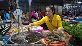 Market show Yummy river shrimp crispy pork and fry rice cooking  Countryside Life TV [upl. by Shae]