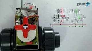 Anschluss eines EO510 Antriebes auf einen 3Wege Kugelhahn S4 mit TKugel von Praher Plastics [upl. by Ericka135]