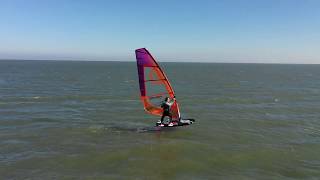 Windsurfing and hydrofoil wind surfing at Candlestick Point San Francisco California [upl. by Llerud]