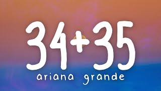 Ariana Grande  3435 Lyric Video [upl. by Naryt]