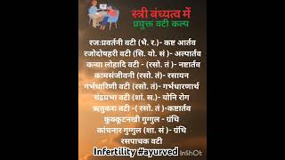 infertility ayurveda management treatment in short medicinemedicose Sudarshanlipane17 🏥🩺🏥 [upl. by Anoyk453]