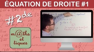 équation reduite • exercice • Déterminer le coefficient directeur dune droite ordonnée à lorigine [upl. by Mikiso]