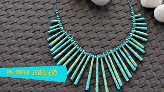 DIY Paper Jewellery Necklace [upl. by Chandler]