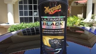 Meguiars Ultimate Black Plastic Restorer Review and Test Results on my 2001 Honda Prelude [upl. by Sigler]