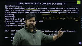 EQUIVALENT CONCEPT  L 8  CHEMISTRY  DIGITAL IJSO [upl. by Rebbecca313]