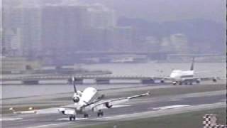 Alitalia Hard Landing MD11 [upl. by Noseaj]