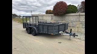 Lamar 7x14 Utility Landscape Trailer 7000 High Sides UT831423HS [upl. by Saber]