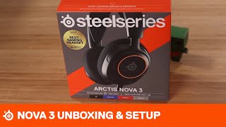 SteelSeries Arctis Nova 3 Unboxing and Setup [upl. by Oznohpla]