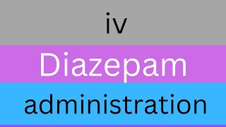 how to dilute iv diazepamValium treatment of convulsiondiazepam administration [upl. by Ecinerev]