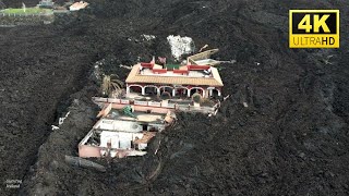 La Palma Drone Volcano affects 3216 buildings Final view after volcano stop Dec 21 4K 60 fps [upl. by Anselma449]