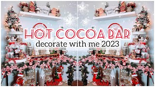 ✨CHRISTMAS✨HOT COCOACANDY BAR🎄 HOT COCOA BAR STYLING IDEAS☕️ CHRISTMAS DECORATE WITH ME2023🎅🏼 [upl. by Anaeg976]