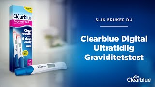 Slik brukes denvideo Clearblue Digital Ultratidlig Graviditetstest kun for Norge [upl. by Tenney]