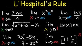 Lhospitals Rule Indeterminate Forms Limits at Infinity Ln Trig amp Exponential Functions Calculus [upl. by Ellary]