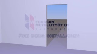 Fire door installation animation [upl. by Senilec]