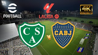 eFootball 2025  Sarmiento vs Boca Juniors  Liga Argentina 2024 4K60 [upl. by Onateag]