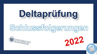 Deltaprüfung Mannheim 2022  Übungsaufgabe zum Schlussfolgern mit Lösungen und Tipps [upl. by Tessa404]